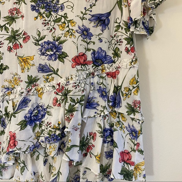 ANNE CARSON Sweet Pea Floral Flutter Top Blouse - Picture 3 of 11